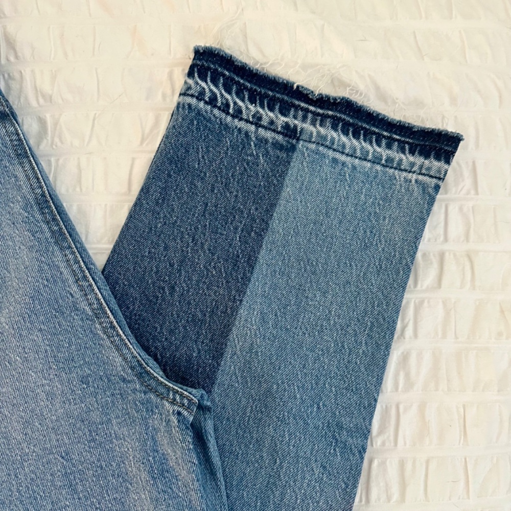 NWT LOFT Striped Straight Leg Jeans - Picture 4 of 13